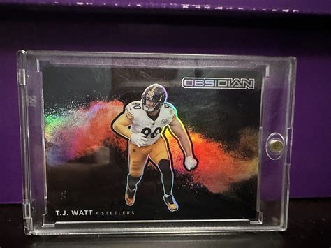 TJ Watt 2021 Obsidian CB 15 Black Color Blast SSP Price Guide