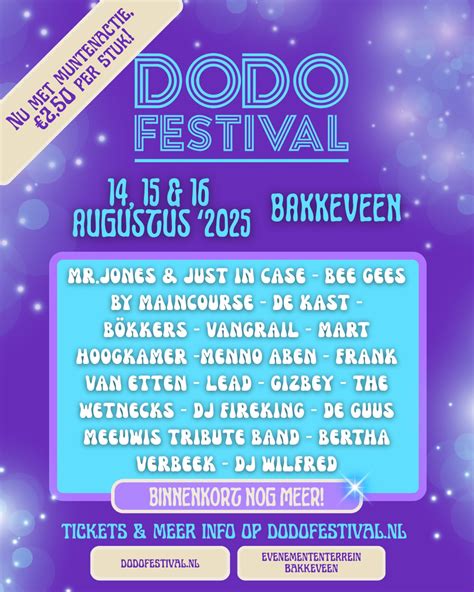 Dodo Festival | 🎉 Hier is ie dan: de line-up van Dodo Festival 2025! 🎶🔥