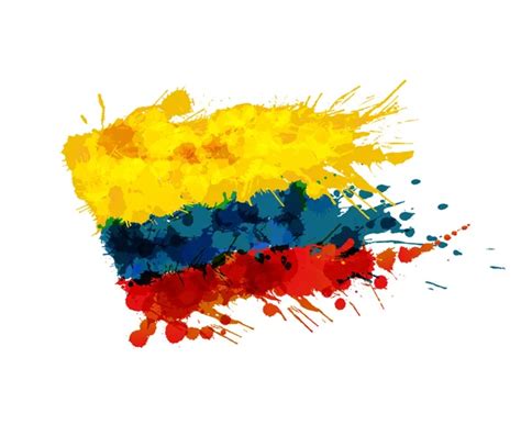 Flag of Colombia made of colorful splashes — Stock Vector © BlackSpring1 #49698371