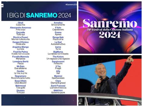 Sanremo 2024 Ecco Tutti I Cantanti E I Titoli Delle Canzoni In Gara