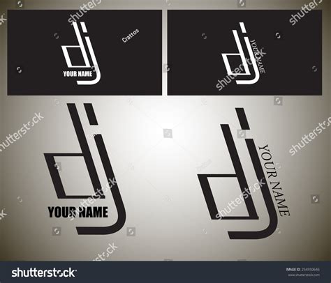 Dj Logo Black White Interpretation Stock Vector (Royalty Free ...