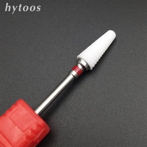 Hytoos Ceramic Cone Nail Drill Bit Rotary Burr Bits For Manicure