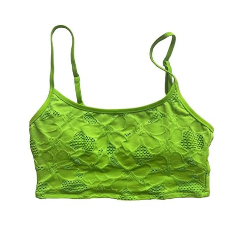 Aerie Women S Green Bikini And Tankini Tops Depop