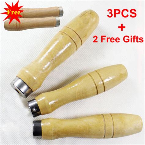 3pcs Diy Wooden File Handle Fit File Hardwood Tool 2pcs Small Handle