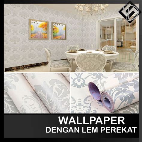 Jual Wallpaper Dinding Walpaper Dinding Dingding Motif Batik Gold Hitam