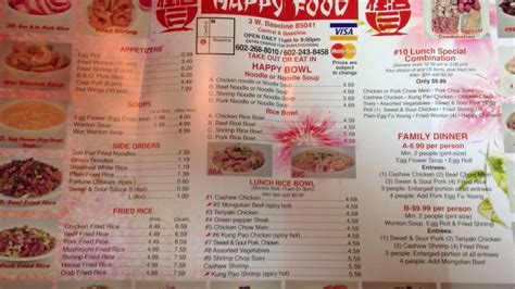 Online Menu of Happy Food Restaurant, Phoenix, Arizona, 85041 - Zmenu