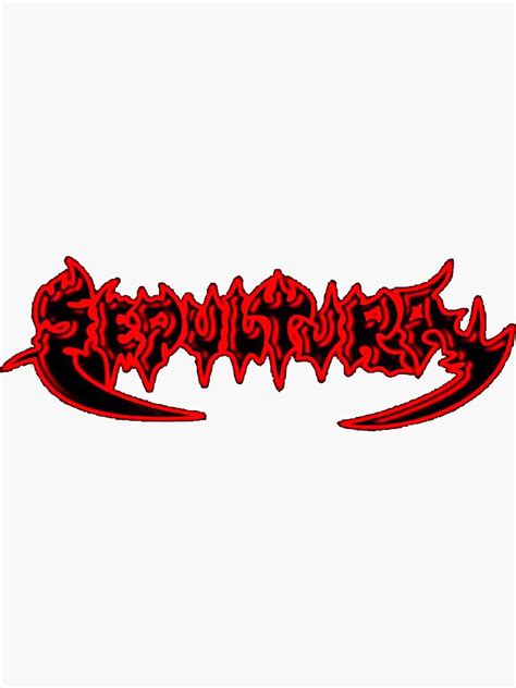 Logo Sepultura Red Sticker For Sale By Craigwilsony Redbubble