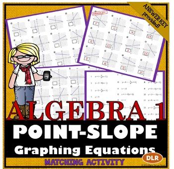 Graphing Linear Equations From Point Slope Form Matching Activity