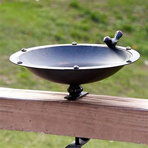 Amazon Yiabivo Metal Deck Mounted Bird Bath Adjustable Metal