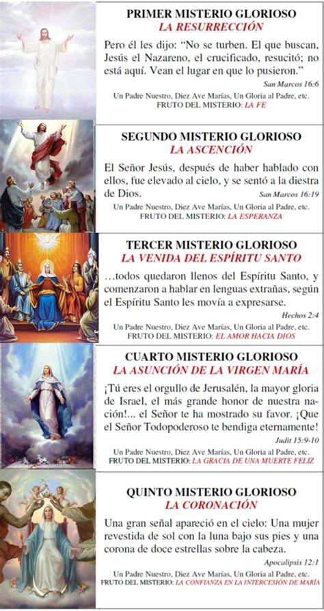 Misterio Glorioso Catholic Faith Prayer Rosary Prayers Catholic