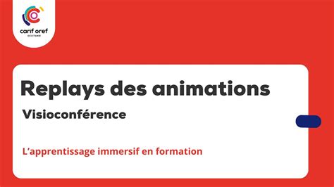 Lapprentissage Immersif En Formation YouTube