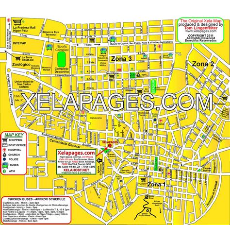 Street Map of Quetzaltenango, Guatemala - Xela Pages