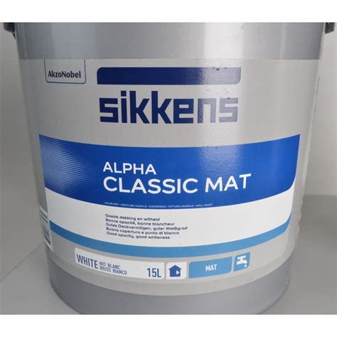 Sikkens Pot De L De Peinture Murale Alpha Classic Mat Blanc