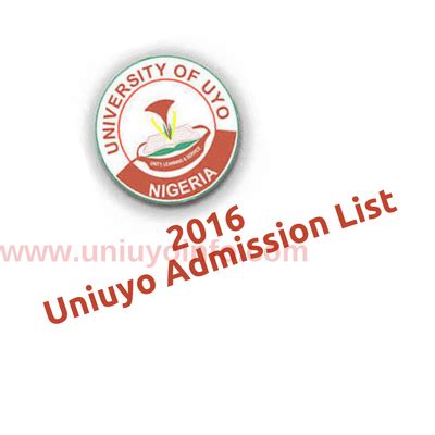 Uniuyo Admission Status 2016 - See the Batch A Uniuyo Admission List