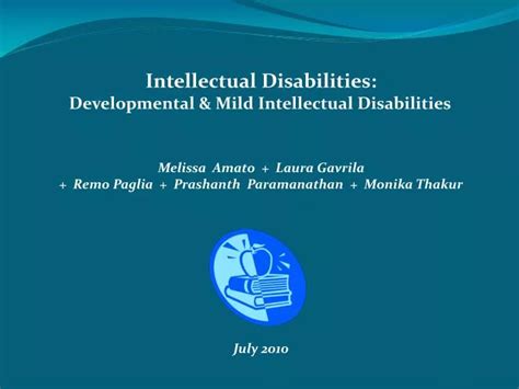 Ppt Intellectual Disabilities Developmental Mild Intellectual