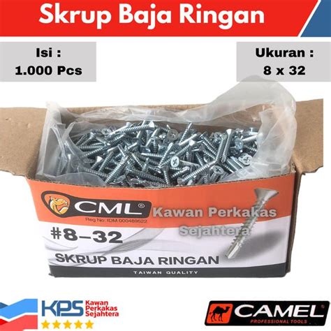 Jual CAMEL SKRUP BAJA RINGAN SDS FH 8 X 32MM 3 2CM SEKRUP ROOFING