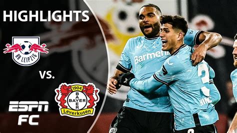 Rb Leipzig Vs Bayer Leverkusen Bundesliga Highlights Espn Fc Youtube