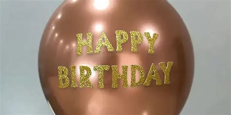 Happy Birthday Chrome Balloon Set Rose Gold Balloon Decoration In