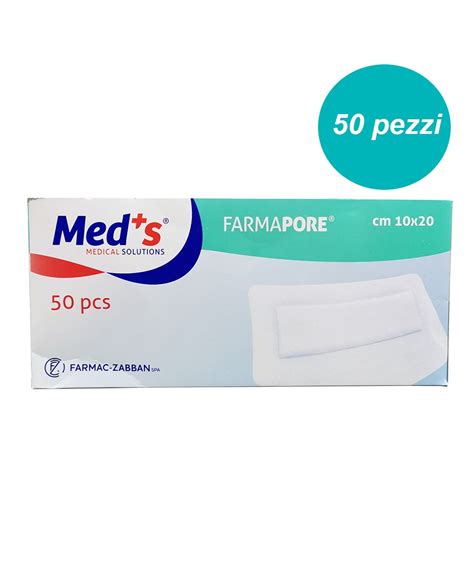 Medicazione Adesiva In Tnt Farmapore Cm 10x20 Confezione 50 Pezzi