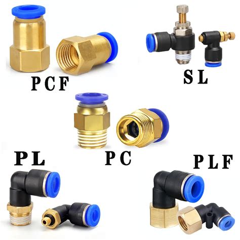 1PCS Pneumatic Quick Connector PC PCF PL PLF SL 4mm 12mm Hose Air