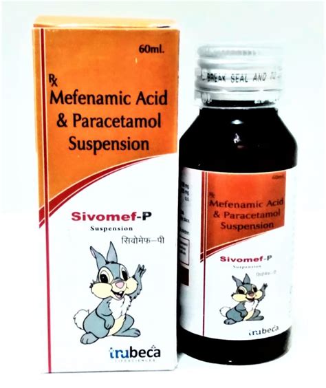 Sivomef P Mefenamic Acid Paracetamol Suspension For Hospital Form