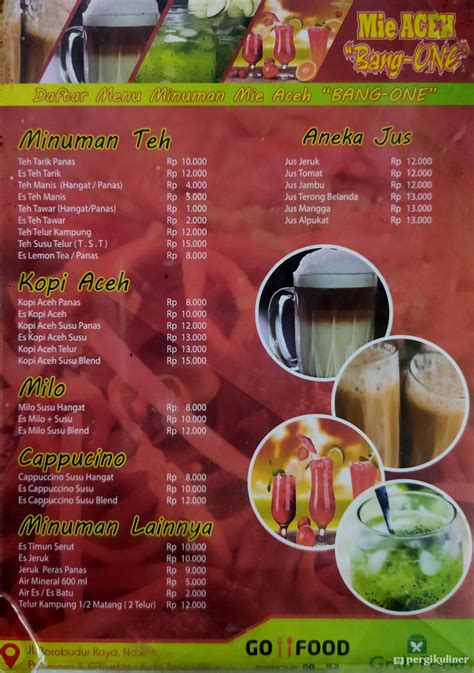 Selalu Diperbarui Menu Mie Aceh Bang One Karawaci Tangerang