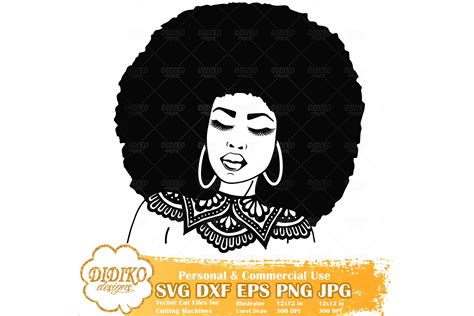 Craft Supplies Tools Natural African Svg File Niki Svg Afro Svg