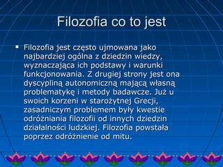 Filozofia I Jej Sekrety Agnieszka Draus Ppt