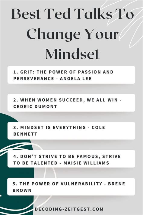 Ted Talks That Will Shift Your Mindset & Transform Your Life - Personal ...