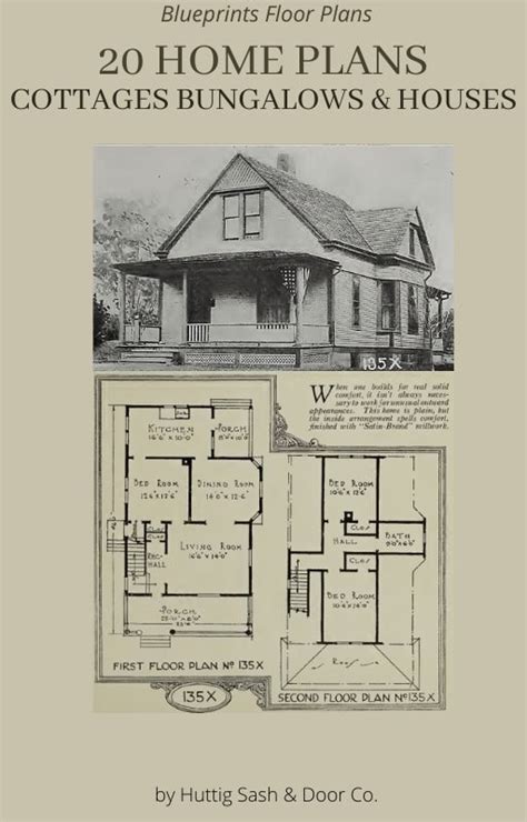 20 HOME PLANS Cottages Bungalows And HOUSES Blueprints Floor Plans Read