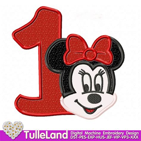 St Birthday Mickey Applique Machine Embroidery Design Machine