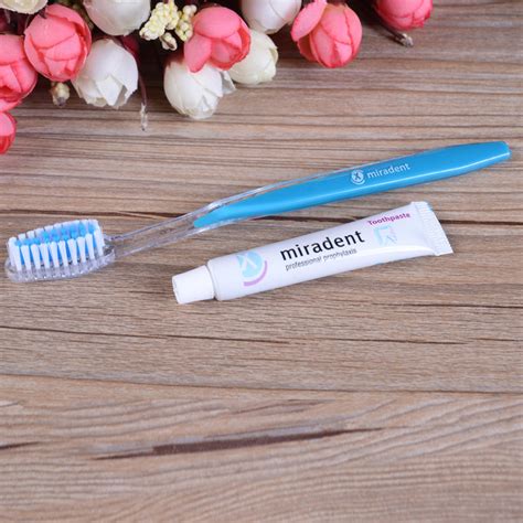 Hotel Double Color Handle Toothbrush Gr Miradent Toothpaste Hotel