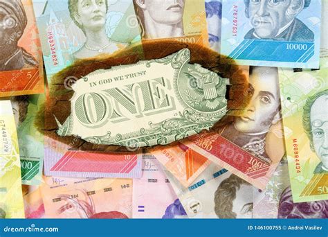 Concepto De Hiperinflaci N En Venezuela Dinero Venezolano Quemado Con