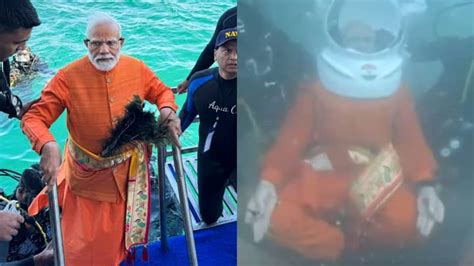 Pm Narendra Modi Gujarat Visit 73 Age Did Scuba Diving To See Dwarka