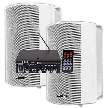 KIT SOM AMBIENTE CAIXA ONEAL OB205 BRANCA PAR RECEIVER SONDVOICE