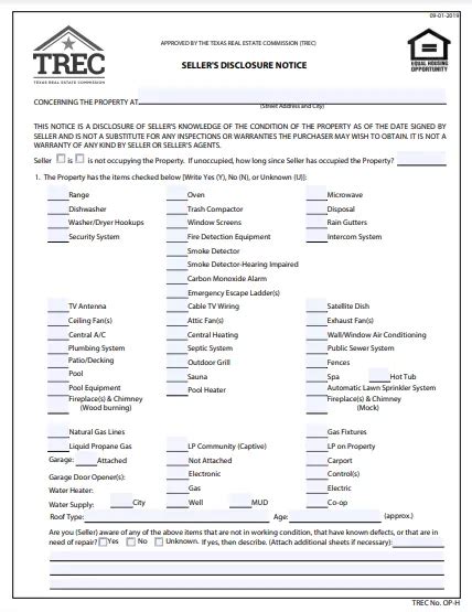 Sellers Disclosure Texas A Guide To Ace Your Disclosure Process