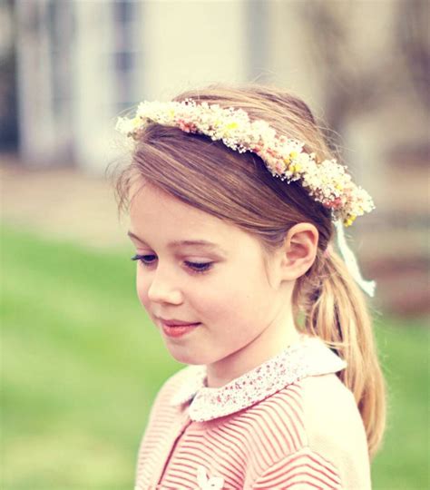 Flower Girl Crown, White Flower Crown, Flower Tiara, Floral Crown ...