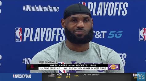 Lebron James Post Game Interview Game 5 Rockets Vs Lakers Sep 12