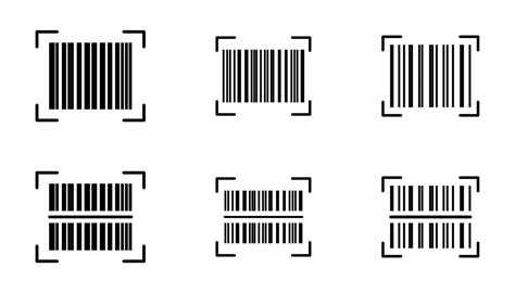 Fake Barcode Scanner Icon Set For Design Collection Apps And Website Ui