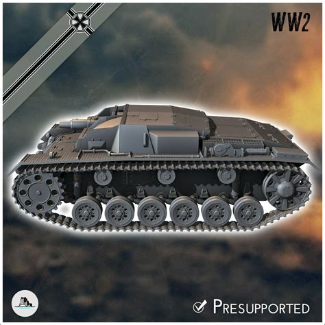 Stl File Sturmgeschutz Stug Iii Ausf A Sd Kfz 142 1 Germany Eastern Western Front Normandy