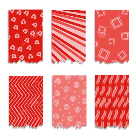 Colección De Cintas Washi Rojas PNG Linda Cinta Washi Cinta