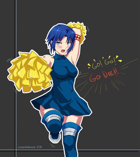 Safebooru 1girl Arm Up Armpits Bare Shoulders Blue Eyes Blue Hair Blue Legwear Blush Boots