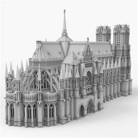 3d Printing Notre Dame Cathedral Model Turbosquid 1420163