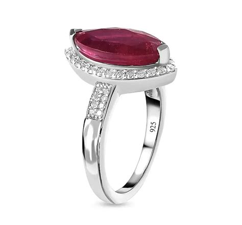 AA African Ruby and Moissanite Ring 4.14 Ct - Ruby Lane