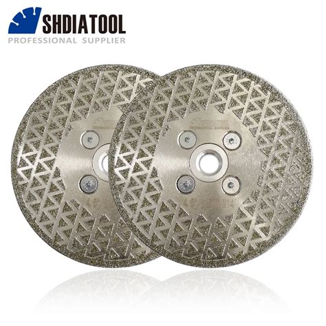 Shdiatool 2pcs 125mm M14 Flange Electroplated Diamond Cutting