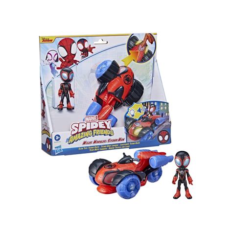 Hasbro Marvel Spidey And His Amazing Friends Glow Tech Techno Racer