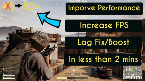 Pubg Pc Increase Fps Performance Boost Lag Fix Youtube