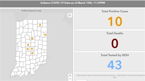 New map shows positive cases of coronavirus in Indiana by county