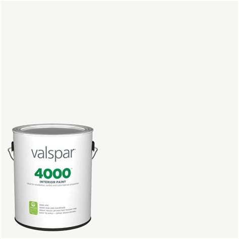 Valspar 4000 Eggshell Ultra White 7006 24 Interior Paint 1 Gallon In The Interior Paint