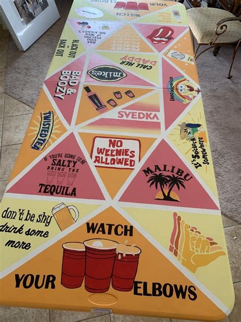 Hand Painted Custom Personalized Beer Pong Table Etsy Beer Pong